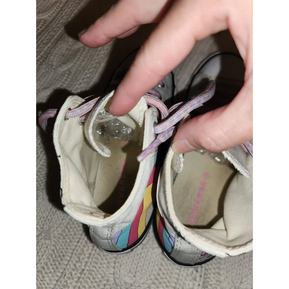 Converse Chuck Taylor All Star Hi Unicorn Rainbow Kids Shoes Size 3 663994C